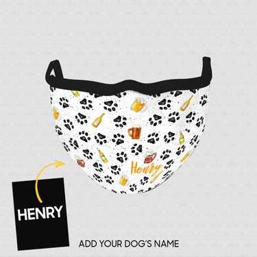 Personalized Dog Gift Idea - Dog Paws 3 For Dog Lovers - Cloth Mask